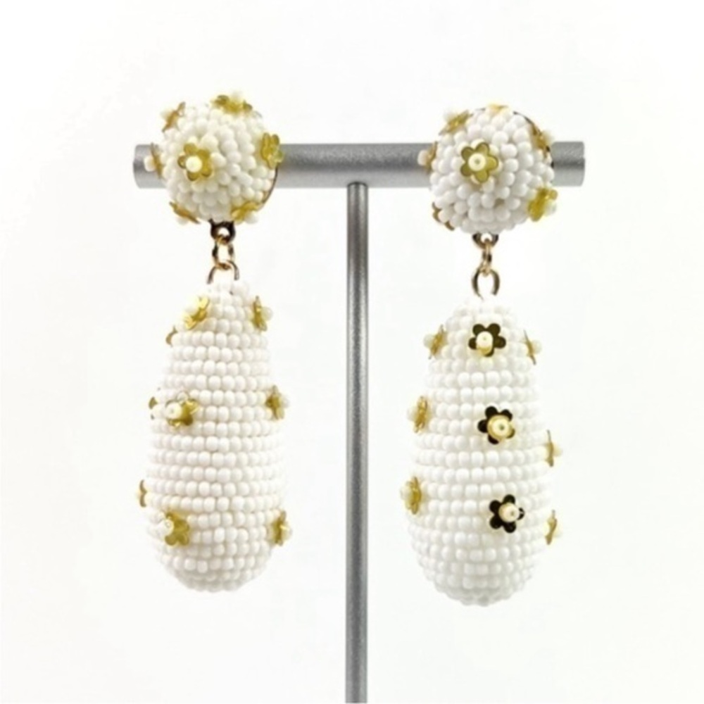 New House of Harlow 1960 Beaded Drop Dangle Earrings